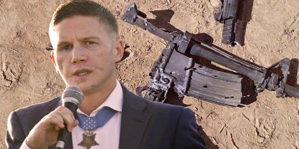 This is all that was left of Kyle Carpenter’s M4 after the attack that led to his Medal of Honor