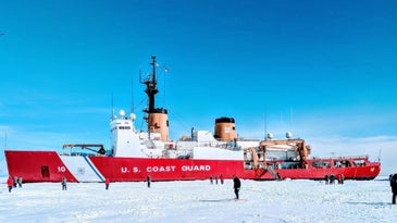 A fire broke out aboard the US’s only heavy icebreaker in one of the most remote places on earth