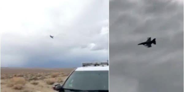 Here’s what it looks like when an F-16 makes a highway patrol officer’s radar go apesh*t