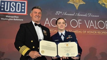 Coastie receives heroism medal for shielding others from fire and providing medical aid during Las Vegas shooting