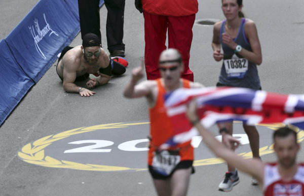 We salute the Marine who crawled across the Boston Marathon finish line to honor his fallen comrades