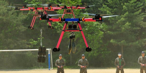 South Korea’s army is training drones to teabag enemies with explosives