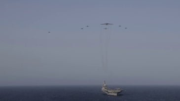 The Navy and Air Force spent the weekend conducting simulated strikes on Iran’s doorstep