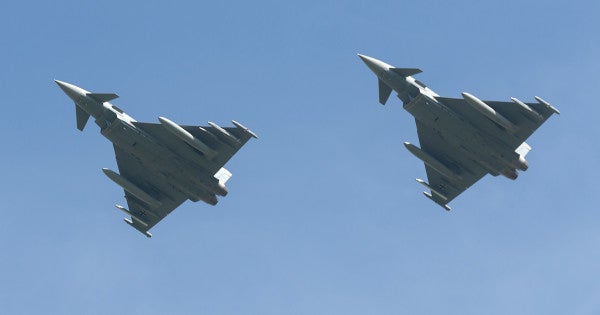 2 Eurofighters crash over eastern Germany after mid-air collision