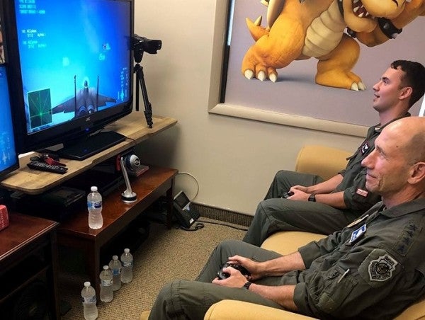 The head of Air Force Combat Command lost a video game dogfight against his son