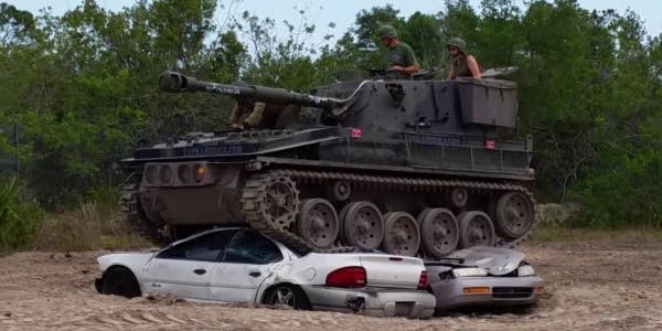 You can now crush cars in a f*cking tank at this Florida theme park