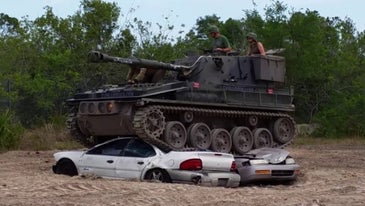 You can now crush cars in a f*cking tank at this Florida theme park