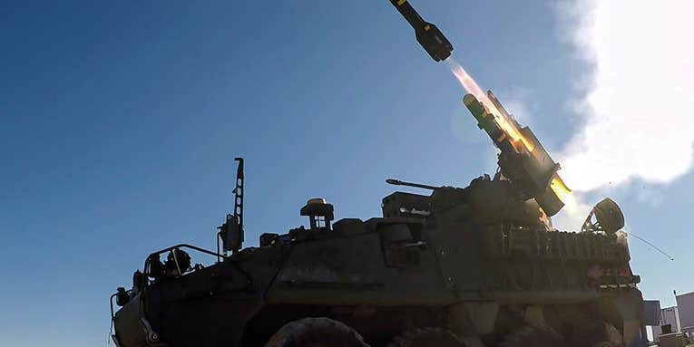 Watch the Army’s new missile-hauling Stryker in action