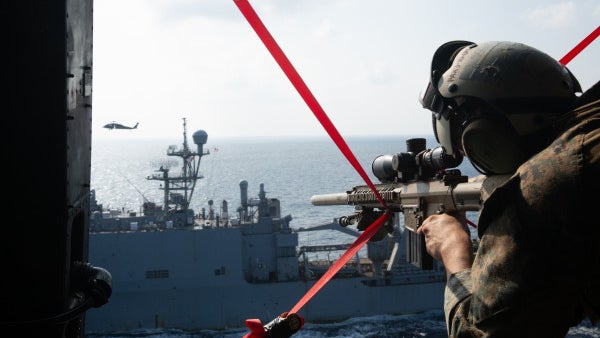 Marines simulated a takedown of a hostile ship in the South China Sea in a ‘flex’ at China