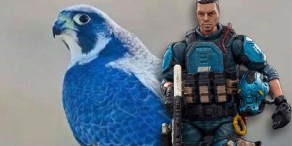 This Blue Falcon action figure may tell your C.O. you’re not actually at dental