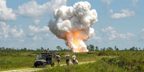 The Air Force blew up tons of explosives seized from a single Florida man
