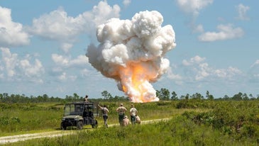 The Air Force blew up tons of explosives seized from a single Florida man