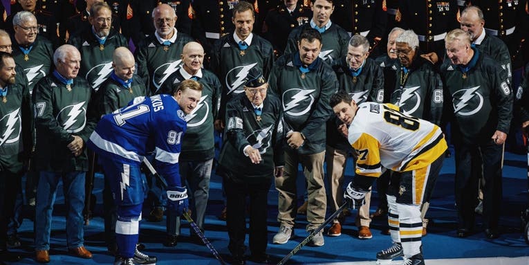 46 Medal of Honor recipients came together for a hockey game, and this badass photo was the result