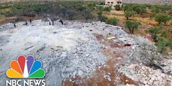 Drone footage shows devastated compound where ISIS leader Abu Bakr al-Baghdadi died