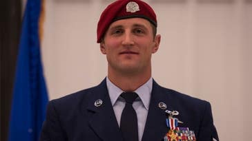Under heavy fire during a massive Taliban ambush, this airman broke cover to save his teammates