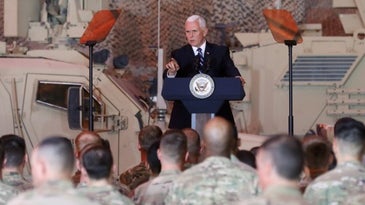 Pence makes surprise visit to Iraq to reassure Kurds (and US troops) that they're not forgotten