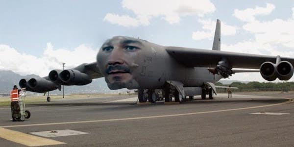 The Air Force photoshopped Shia LaBeouf’s face onto a B-52 for some reason