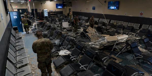 The Taliban may not have breached the walls of Bagram, but they damaged the hell out of its main passenger terminal