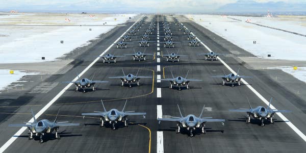 Behold the largest F-35 elephant walk we’ve ever seen