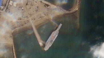 It looks like Iran is ready to start bombing its fake aircraft carrier again