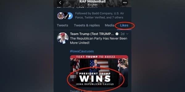 Airman receives remedial training after RAF Mildenhall’s Twitter account ‘likes’ pro-Trump political tweets