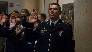 Pledging allegiance from Iraqi interpreter to US soldier to American citizen