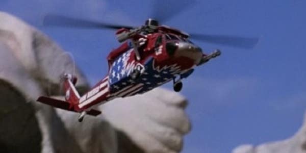 This star-spangled Navy helicopter looks like it was plucked straight out of ‘Team America’
