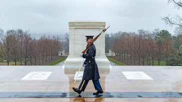 The Tomb of the Unknown Soldier remains guarded 24/7 despite the threat of COVID-19