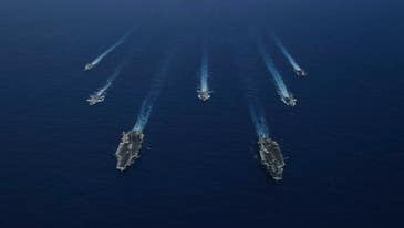 The Navy rocked back-to-back dual carrier operations in the Pacific to send a message to adversaries