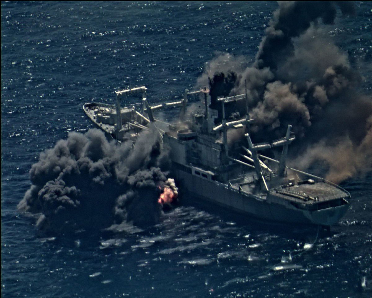 The sinking of the USS Durham at RIMPAC