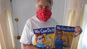 Original 'Rosie the Riveter' makes masks to fight COVID-19