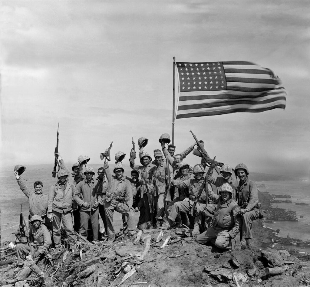 Gagnon,Schultz US Marine Navy Heroes 1945 Iwo Jima Flag Raising PHOTO Ira Hayes 