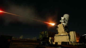 A 2nd Battalion, 44th Air Defense Artillery Regiment, 101st Airborne Division Sustainment Brigade, 101st Abn. Div., counter-rocket, artillery and mortar fires March 27 at an aerial target at Fort Campbell, Ky. (US Army photo by Sgt. Patrick Kirby, 40th Public Affairs Detachment)
