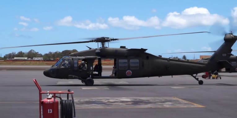 Black Hawk flight over Hawaii