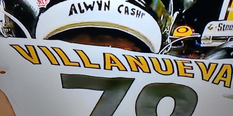 Alwyn Cashe just took the field on the helmet of a Steelers player and former Army Ranger