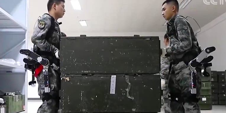 China appears to be testing a brand new military exoskeleton