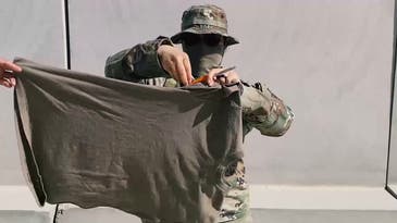 Watch the Army turn a t-shirt into a COVID-19 face mask