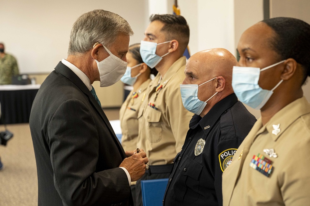 Sailors receive awards for thwarting a gunman who attacked Naval Air Station Corpus Christi