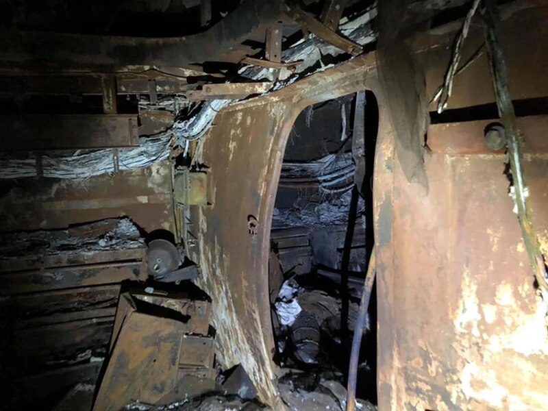 Photos show the damage sustained by the USS Bonhomme Richard during the fire