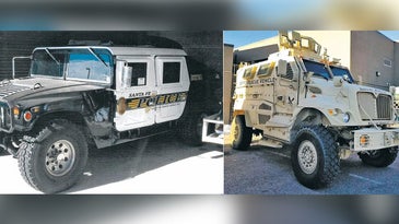 A New Mexico police department is getting rid of two military vehicles handed down from the Pentagon