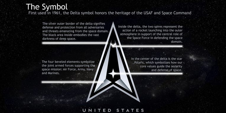 Space Force logo evokes the symbology of Star Trek and General Motors