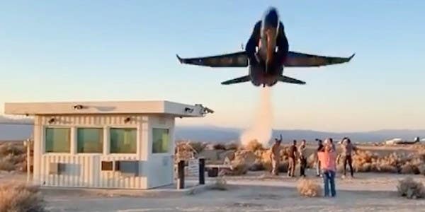 Watch an F/A-18 Super Hornet pull off an insanely-low flyby for ‘Top Gun: Maverick’