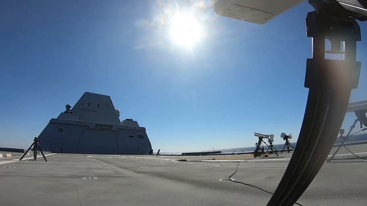 USS Zumwalt launches first missile