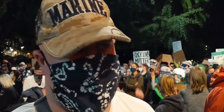 A ‘Wall of Vets’ joined the ranks of the Portland protesters