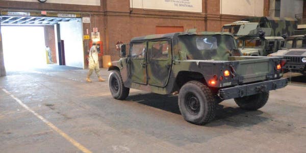 Stolen Humvee Crashes Out Of  National Guard Armory. Driver Said He Wanted To Enlist