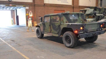 Stolen Humvee Crashes Out Of  National Guard Armory. Driver Said He Wanted To Enlist