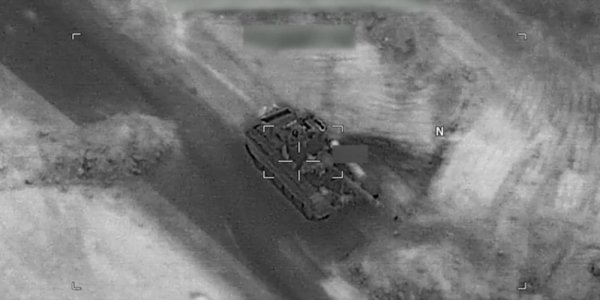 Here’s Video Of A US Drone Strike Flattening A Russian-Made T-72 Tank In Syria