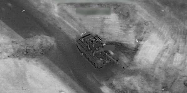 Here’s Video Of A US Drone Strike Flattening A Russian-Made T-72 Tank In Syria