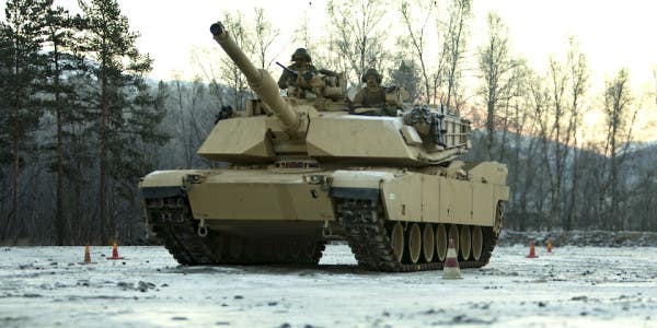 Watch An M1 Abrams Battle Tank Execute A Near-Perfect Drift