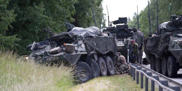 4 Army Strykers Collided During A Road March As Part Of An Exercise In Countering Russia